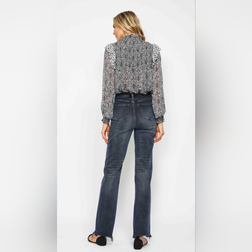 Judy Blue High Rise Button Fly Straight Fit Dark Blue Wash Jeans Reg Plus NEW - Picture 12 of 16